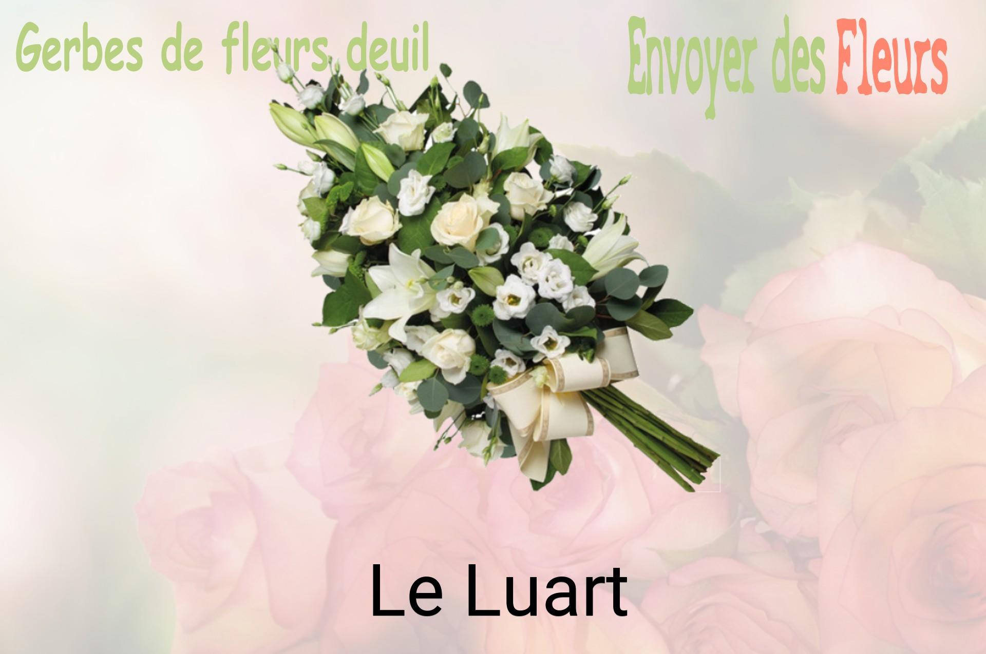 Gerbe de fleurs de deuil livrée à Le Luart